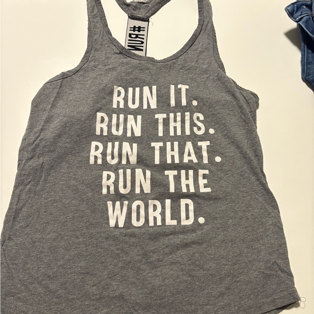 Gray Graphic Tank Top